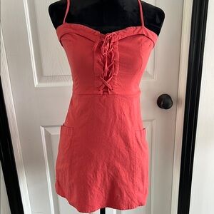 Abercrombie & Fitch Coral Strappy Dress